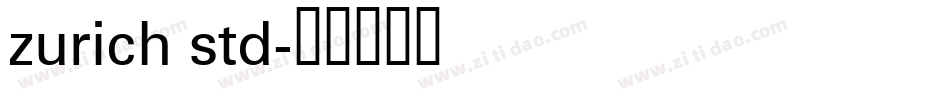 zurich std字体转换